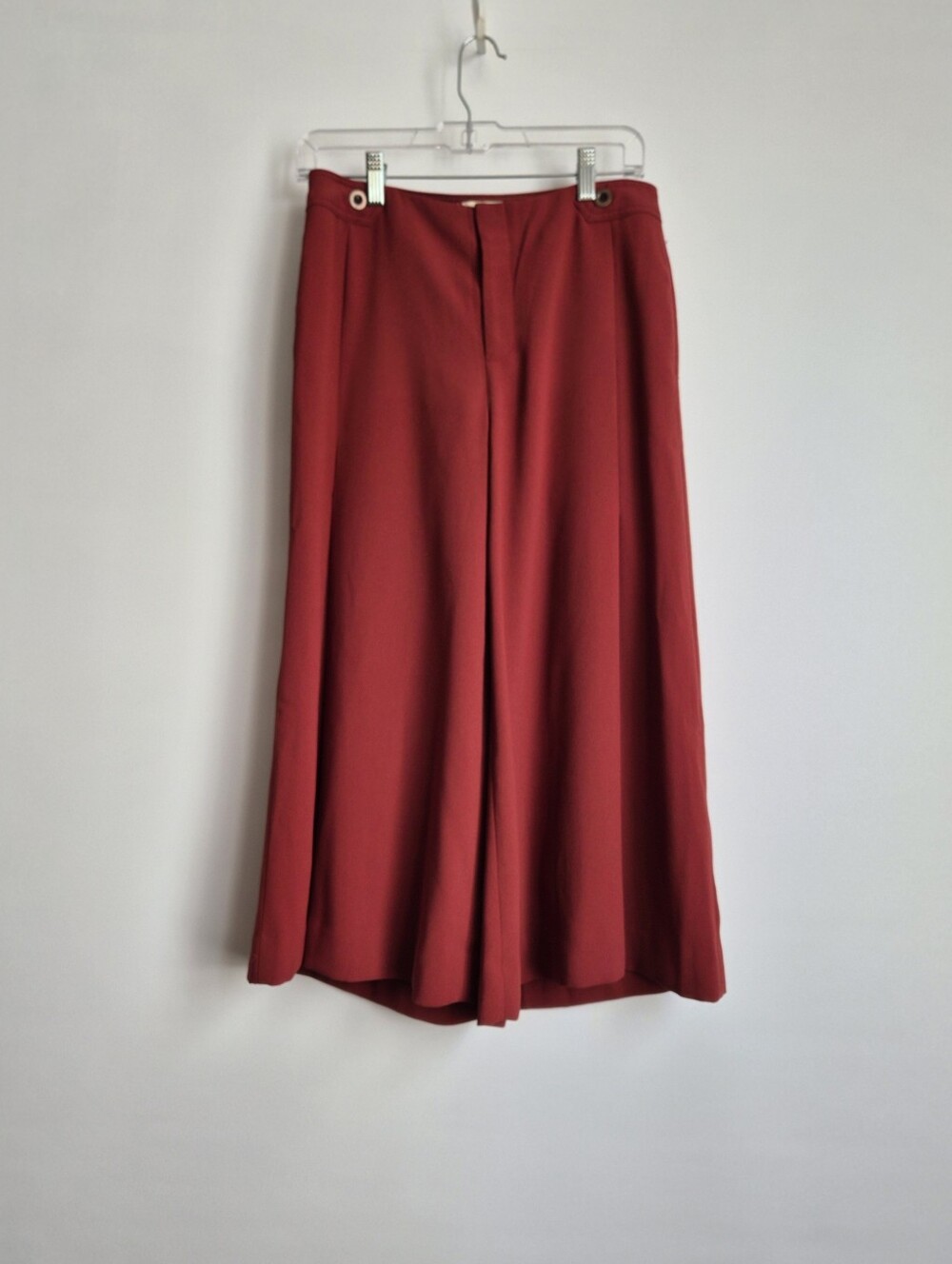 Anthropologie Essential Culotte Size 2 Rust Red Wide Leg Pants 70s Retro Boho